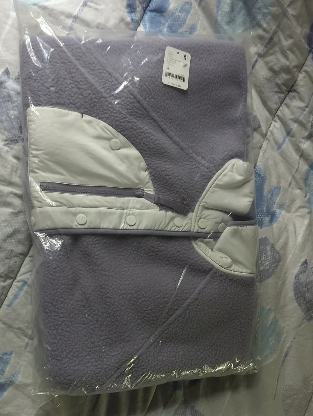 FP Movement by Free People Lavender Teddy Jacket with White Accents